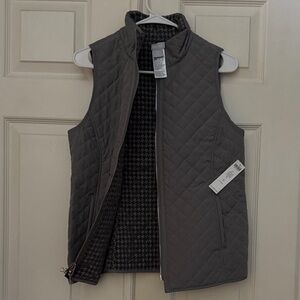 Chico's Charcoal Reversible Quilted Vest